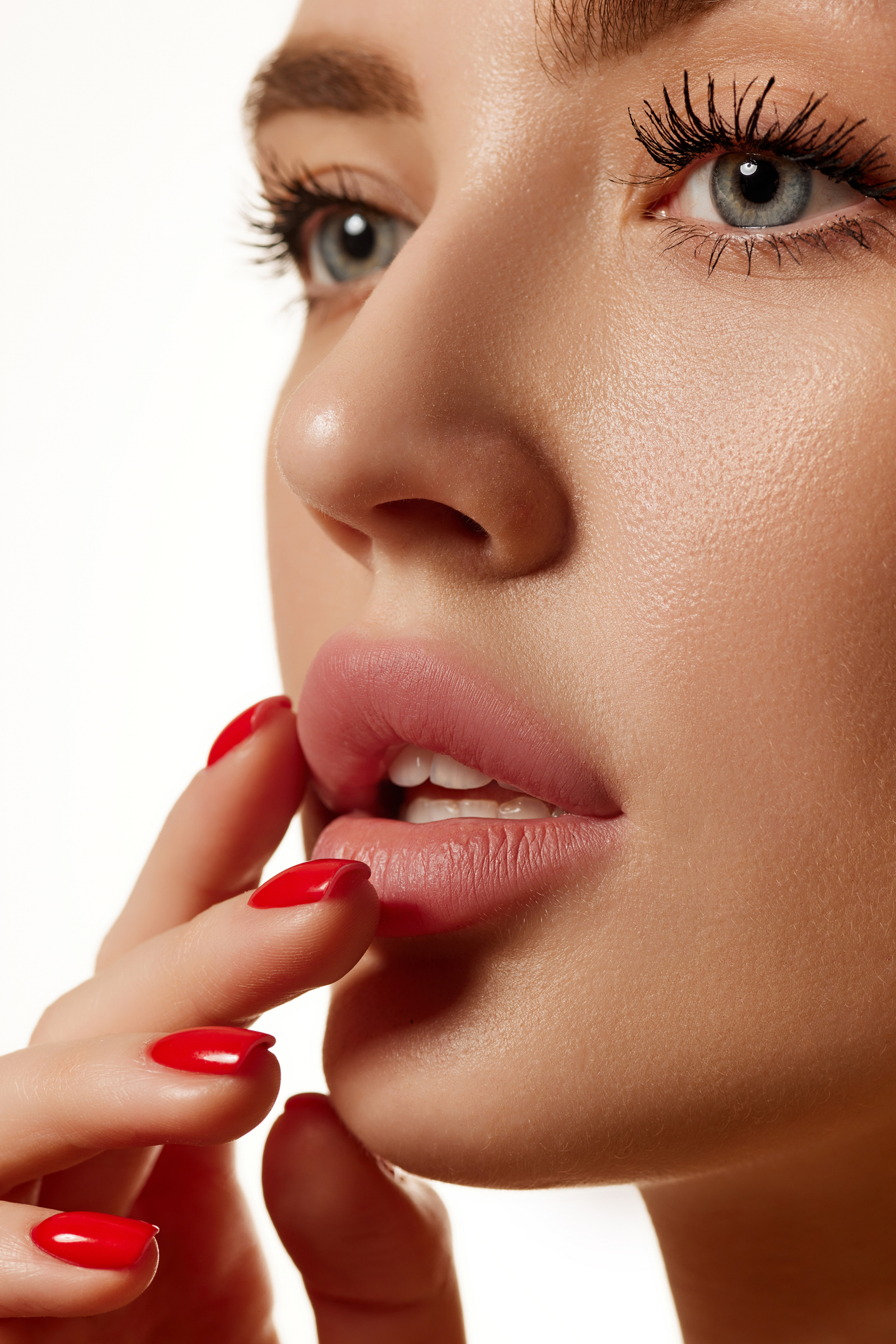 Woman with full lips