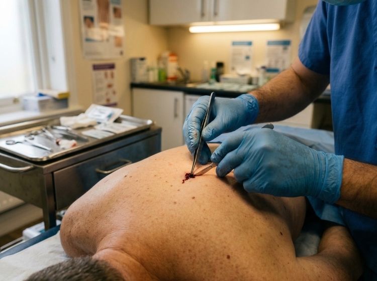 Infected cyst removal in Harrogate